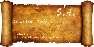 Stoller Ajád névjegykártya